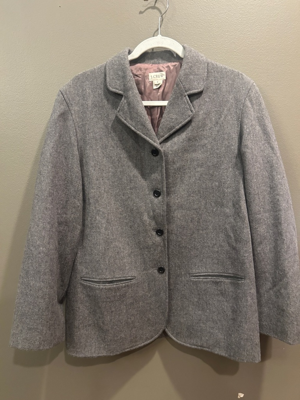 J. Crew gray 100% wool blazer size 8